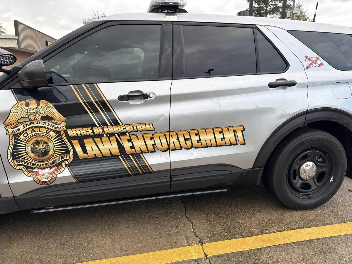 Door and panel damage on a 2025 Ford Police Interceptor before repair