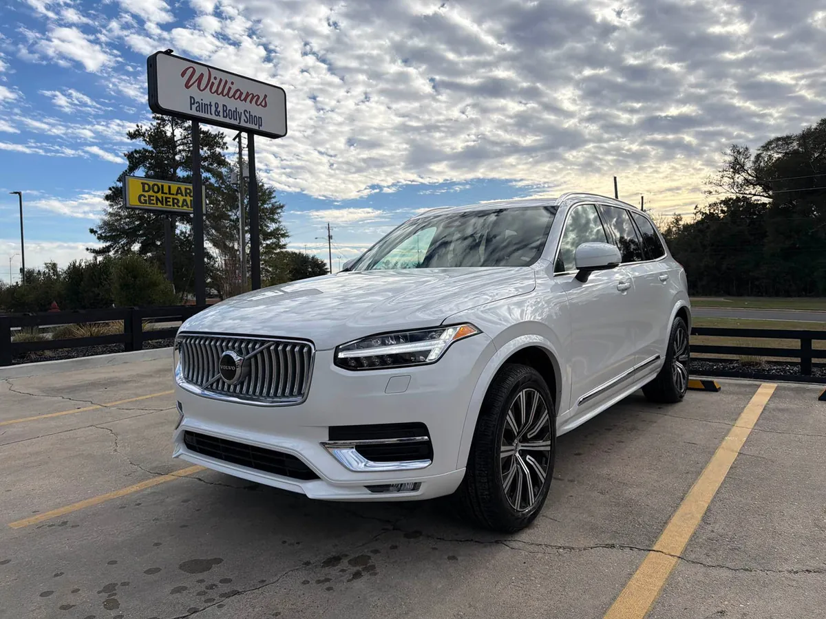 After collision repair on a 2024 Volvo XC90 at Williams Paint & Body Shop