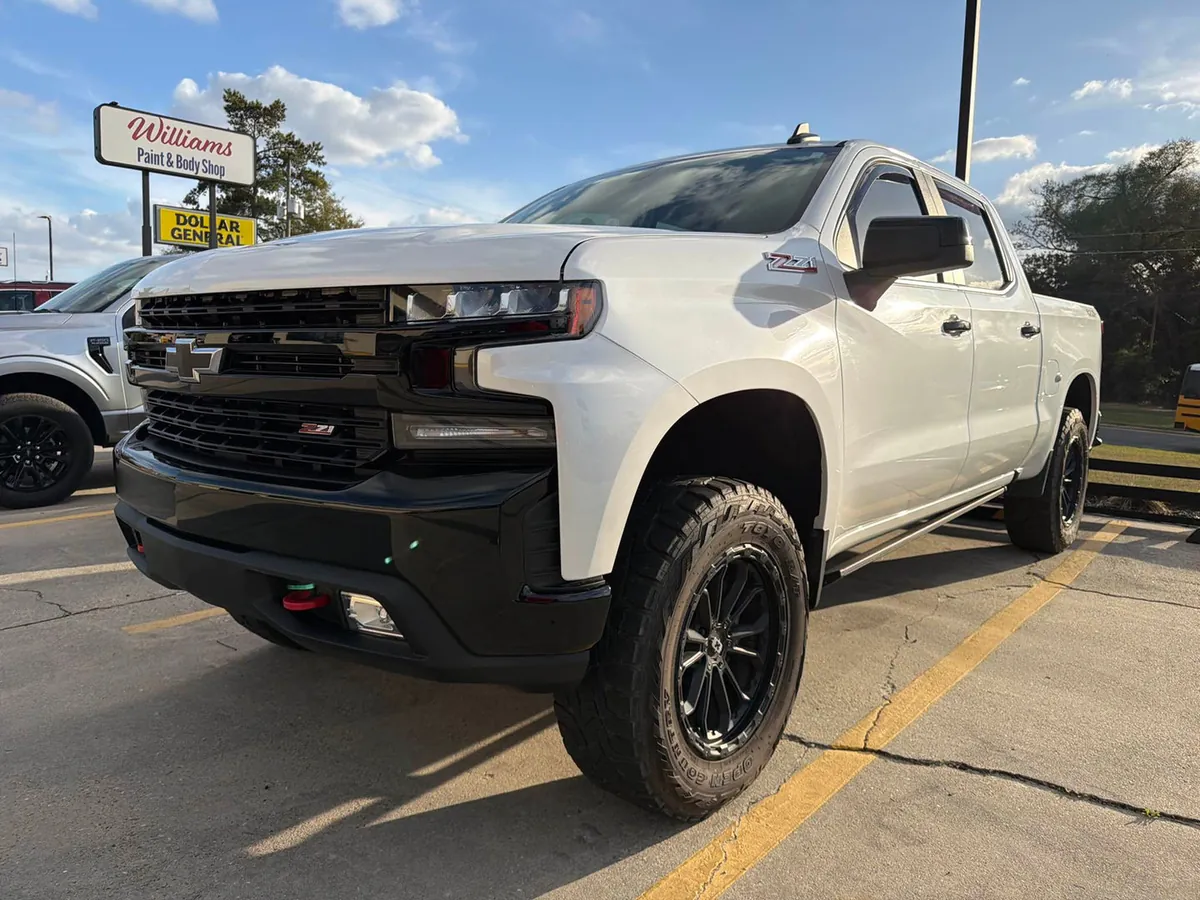 After deer impact collision repair on a 2021 Chevrolet Silverado Z71